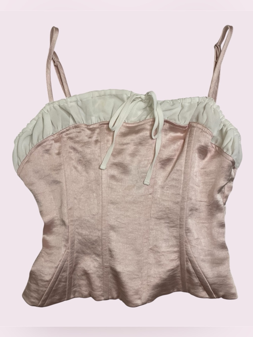 Pacsun Beverly and Beck pink satin corset top
